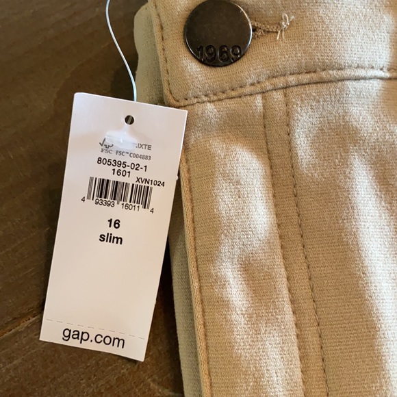 Gap Khaki soft school uniform pants. Size 16 slim. Very cute fit. - Picture 3 of 4